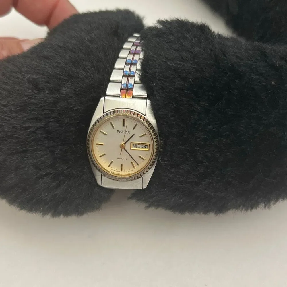 Phasar Women's Silver Gold Two Tone Water Resistant Wristwatch V248-0080‎
